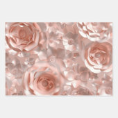 Rose-Wrapping Paper Flat Sheet Set 3 Geschenkpapier Set (Vorderseite 2)