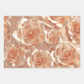 Rose-Wrapping Paper Flat Sheet Set 3 Geschenkpapier Set (Vorderseite)