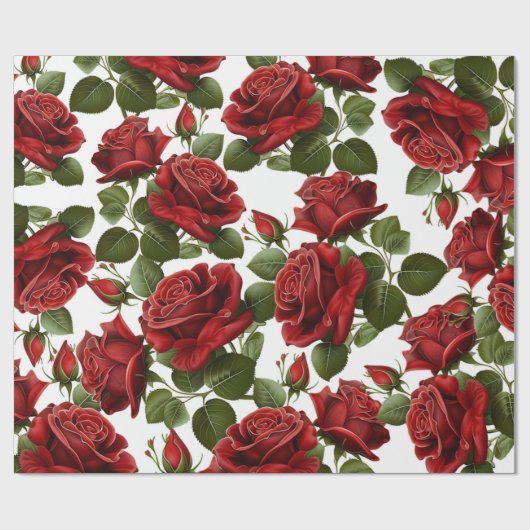 Rose Wrapping Paper Geschenkpapier (Flach)