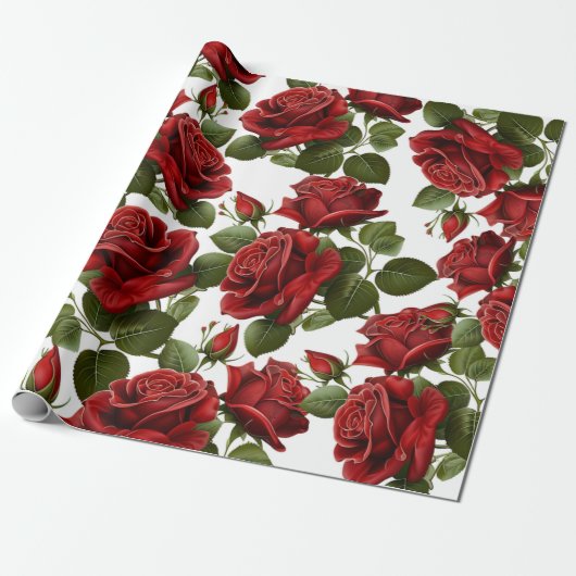 Rose Wrapping Paper Geschenkpapier (Ungerollt)