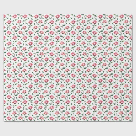 Rose Wrapping Paper Geschenkpapier (Flach)