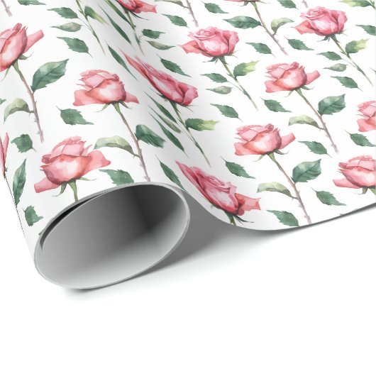 Rose Wrapping Paper Geschenkpapier (Rolleneckpunkt)