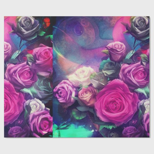 Rose Wrapping Paper Geschenkpapier (Flach)