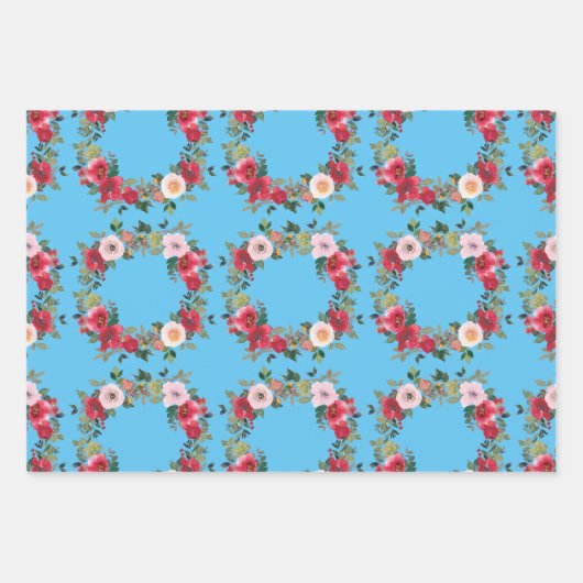 Rose Wrapping Paper Geschenkpapier Set (Vorderseite 3)