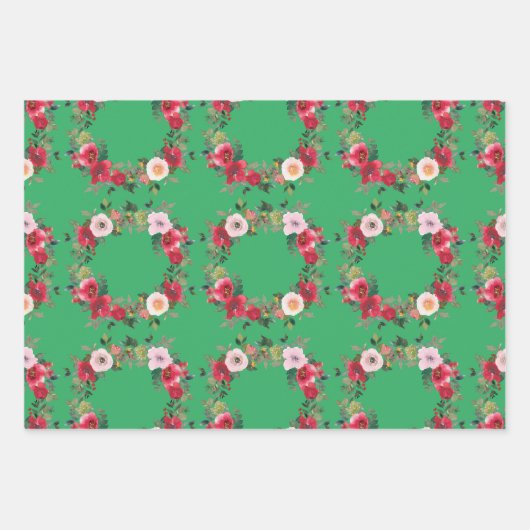 Rose Wrapping Paper Geschenkpapier Set (Vorderseite)