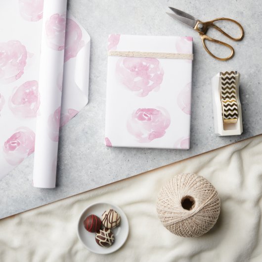 Rose Wrapping Paper - handbemalte Blume Geschenkpapier (Kunsthandwerk)