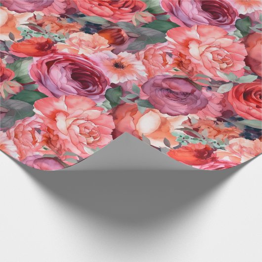 Rose-Wrapping Paper Roll Geschenkpapier (Ecke)