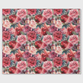 Rose-Wrapping Paper Roll Geschenkpapier (Flach)
