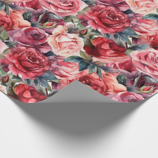Rose-Wrapping Paper Roll Geschenkpapier (Ecke)