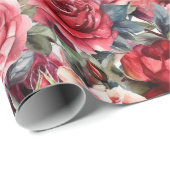 Rose-Wrapping Paper Roll Geschenkpapier (Rolleneckpunkt)