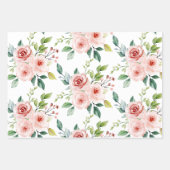 Rose Wrapping Paper Sheet Set Geschenkpapier Set (Vorderseite 2)