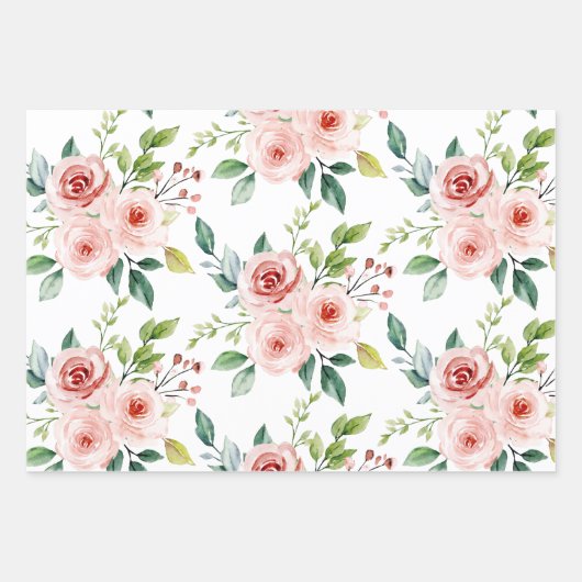 Rose Wrapping Paper Sheet Set Geschenkpapier Set (Vorderseite 2)