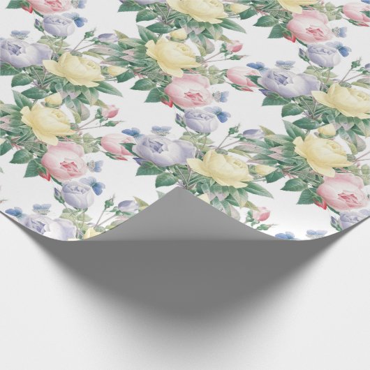 Rose-Wrapping-Papier Geschenkpapier (Ecke)