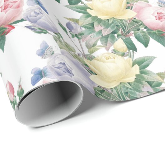Rose-Wrapping-Papier Geschenkpapier (Rolleneckpunkt)