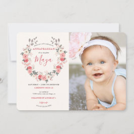 Rose Wreath Einladung