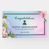 Rose Wreath Graduate Banner (Horizontal)