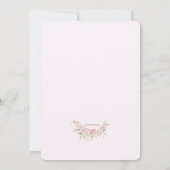 Rose Wreath Valentinstag Grußkarte Einladung (Rückseite)