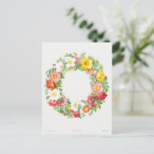 Rose Wreath Vintag Postkarte (Stehend Vorderseite)
