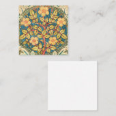 Rose Wreath von William Morris Quadratische Visitenkarte (Vorne/Hinten)