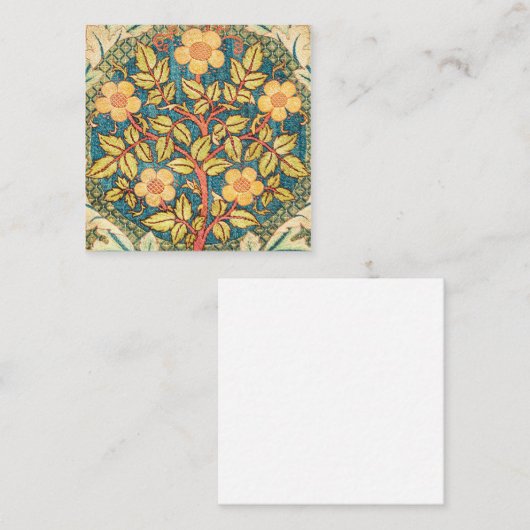 Rose Wreath von William Morris Quadratische Visitenkarte (Vorne/Hinten)