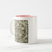 Rose Wreath von William Morris Zweifarbige Tasse (Vorderseite Links)