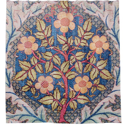 Rose Wreath, William Morris Duschvorhang (Vorderseite)