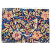 Rose Wreath, William Morris große Geschenktasche Große Geschenktüte (Rückseite)