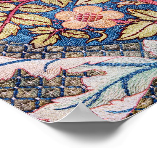 Rose Wreath, William Morris Poster (Ecke)