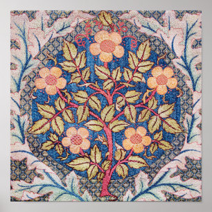 Rose Wreath, William Morris Poster