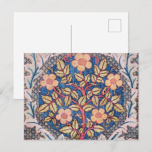 Rose Wreath, William Morris Postkarte (Vorne/Hinten)
