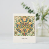 Rose Wreath - William Morris Vintager Art Postkarte (Stehend Vorderseite)