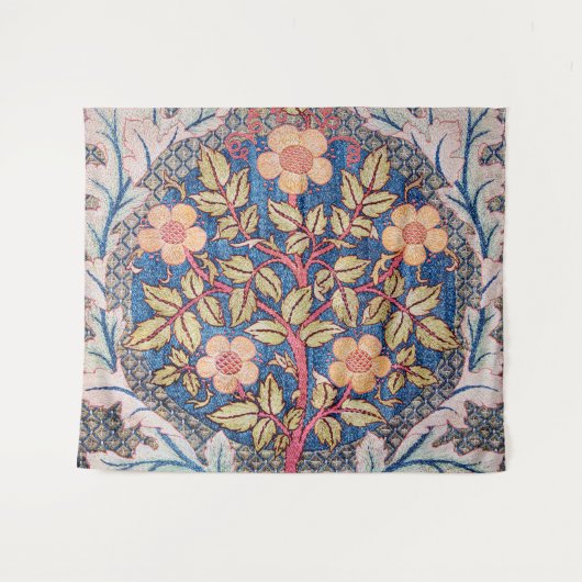 Rose Wreath, William Morris Wandteppich (Vorderseite (Horizontal))