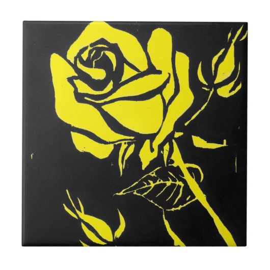 "Rose Yellow" Küche Garten Keramik Tile Fliese (Vorderseite)