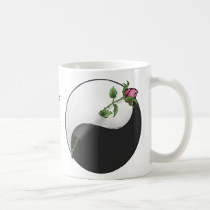 Rose Yin Yang Kaffeetasse