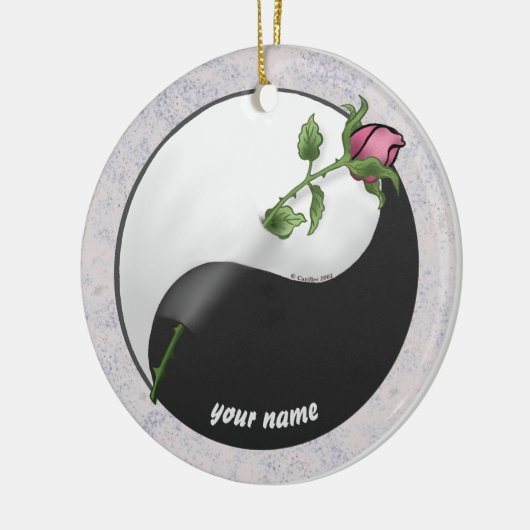 Rose Yin Yang Keramik Ornament (Links)
