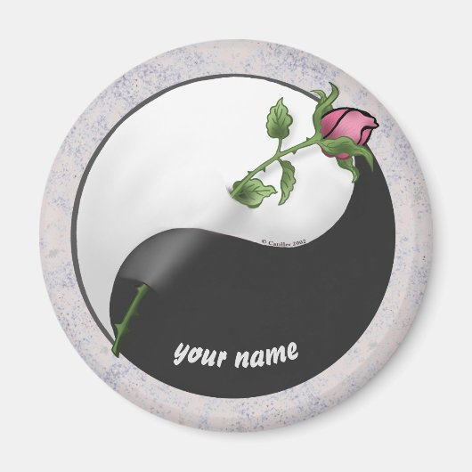 Rose Yin Yang Magnet (Vorne)