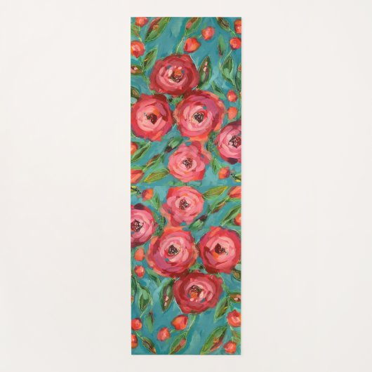 Rose Yogamattel Yogamatte (Vorderseite)