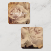 Rose zartes hellrosa Foto Quadratische Visitenkarte (Vorne/Hinten)