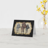 Rose Zebra Shadows Notecard Karte (Gelbe Blume)