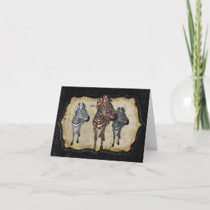 Rose Zebra Shadows Notecard Karte