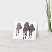 Rose Zebra Shadows Notecard Karte (Rückseite)