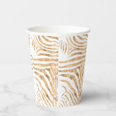 Rose Zebrahautmuster Pappbecher (Rechts)