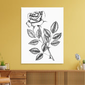 ROSE ZEICHN 2 LEINWANDDRUCK (Insitu (Wohnzimmer))