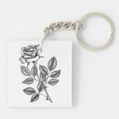 ROSE ZEICHN 2 SCHLÜSSELANHÄNGER (Rückseite)
