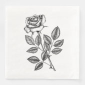 ROSE ZEICHN 2 SERVIETTE (Vorderseite)