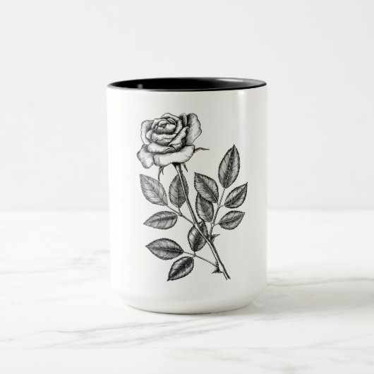 ROSE ZEICHN 2 TASSE (Zentrum)