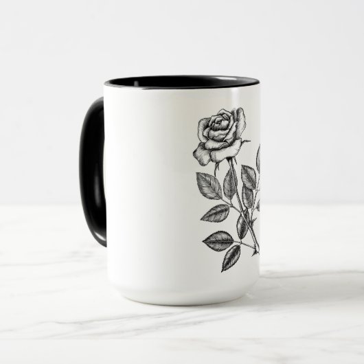 ROSE ZEICHN 2 TASSE (Vorderseite Links)