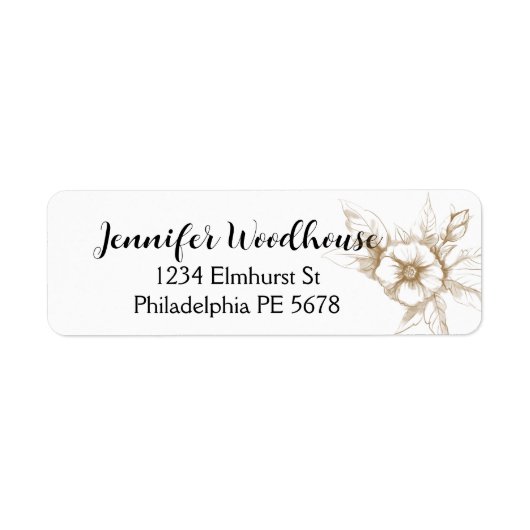 Rose, zeichn der Rücksendeadresse (Vorne)