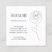 Rose zeichnend Visitenkarte (Rückseite)