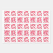 ROSE ZELLTIC KNOT Flat Sheet Wrapping Paper Geschenkpapier Set (Vorderseite)